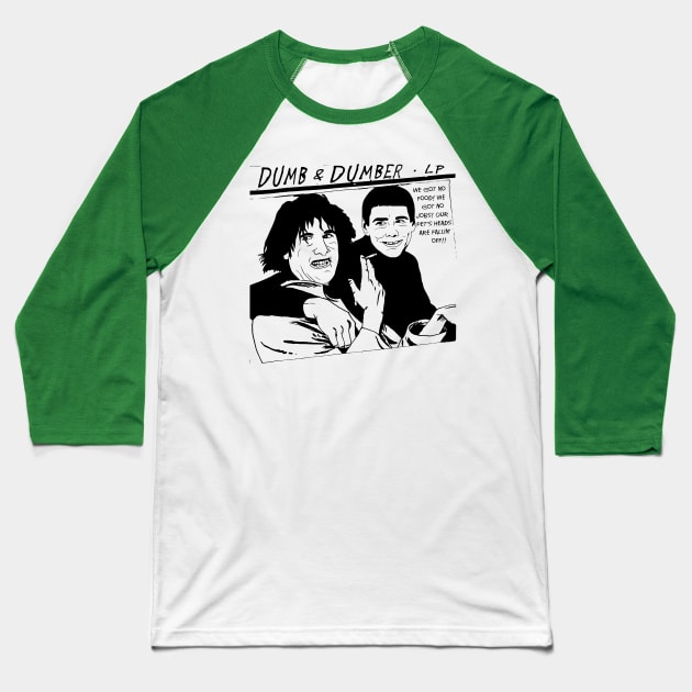 Dumb and Dumber Goo Parody Baseball T-Shirt by darklordpug